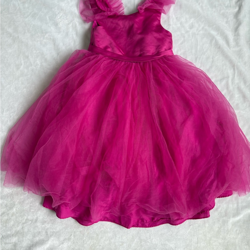 Azazie Fuchsia Tulle Kids Dress